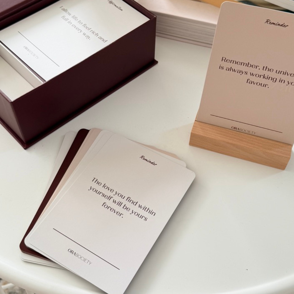 ORA Affirmation & Mindset Cards (153 Cards + Stand)