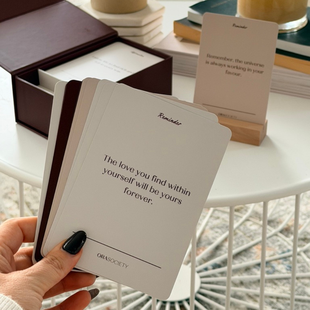 ORA Affirmation & Mindset Cards (153 Cards + Stand)