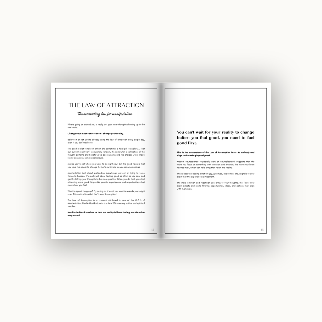 ŌRA Journal - The No BS Manifestation Journal